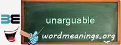 WordMeaning blackboard for unarguable